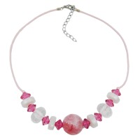 GALLAY Jewellery - Schmuck und Dekoration - Kette, Perle rosa-marmoriert, kristal