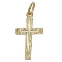 GALLAY Jewellery - Schmuck und Dekoration - Anhänger 23x13mm Kreuz diamantiert, 9Kt GOLD