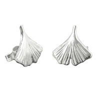 GALLAY Jewellery - Schmuck und Dekoration - Ohrstecker Ohrring 12mm Ginkgoblatt glänzend Silber 925