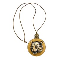 GALLAY Jewellery - Schmuck und Dekoration - Kette, Platte mit Tigerkopf altmessing, 75cm