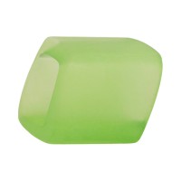 GALLAY Jewellery - Schmuck und Dekoration - Tuchring 45x36x18mm Sechseck apfelgrün-transparent matt Kunststoff
