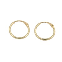GALLAY Jewellery - Schmuck und Dekoration - Creole 10mm Drahtcreole Steckverschluss glänzend 9Kt GOLD