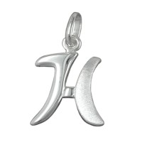GALLAY Jewellery - Schmuck und Dekoration - Anhänger 15x11mm Buchstabe H teilmattiert glänzend Silber 925