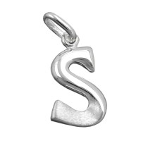 GALLAY Jewellery - Schmuck und Dekoration - Anhänger 15x9mm Buchstabe S teilmattiert glänzend Silber 925