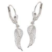 GALLAY Jewellery - Schmuck und Dekoration - Ohrbrisur Ohrhänger Ohrringe 32x6mm Engelsflügel glänzend Silber 925